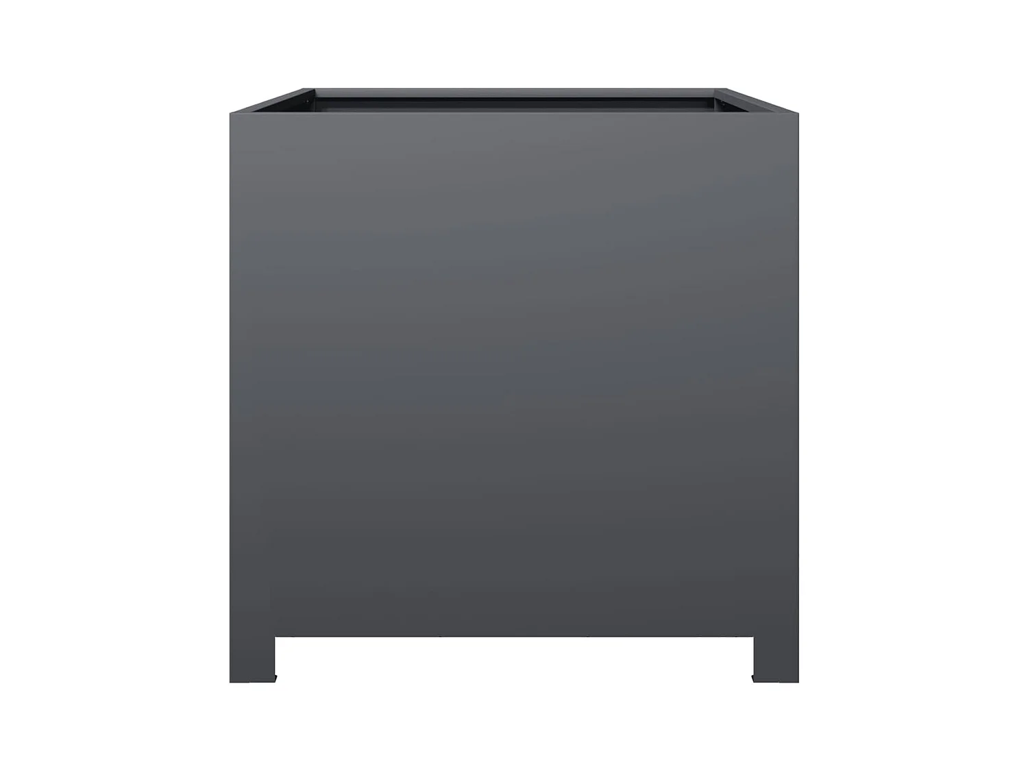 Jardinière anthracite 50x50x50 cm acier