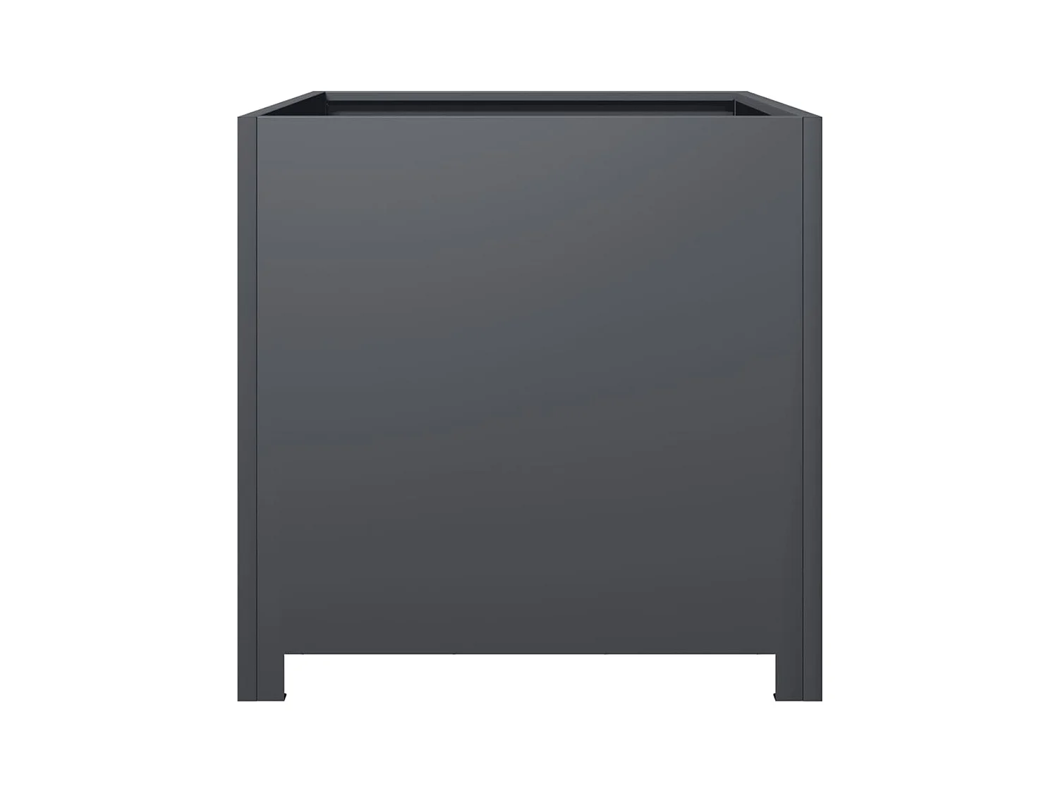 Jardinière anthracite 50x50x50 cm acier