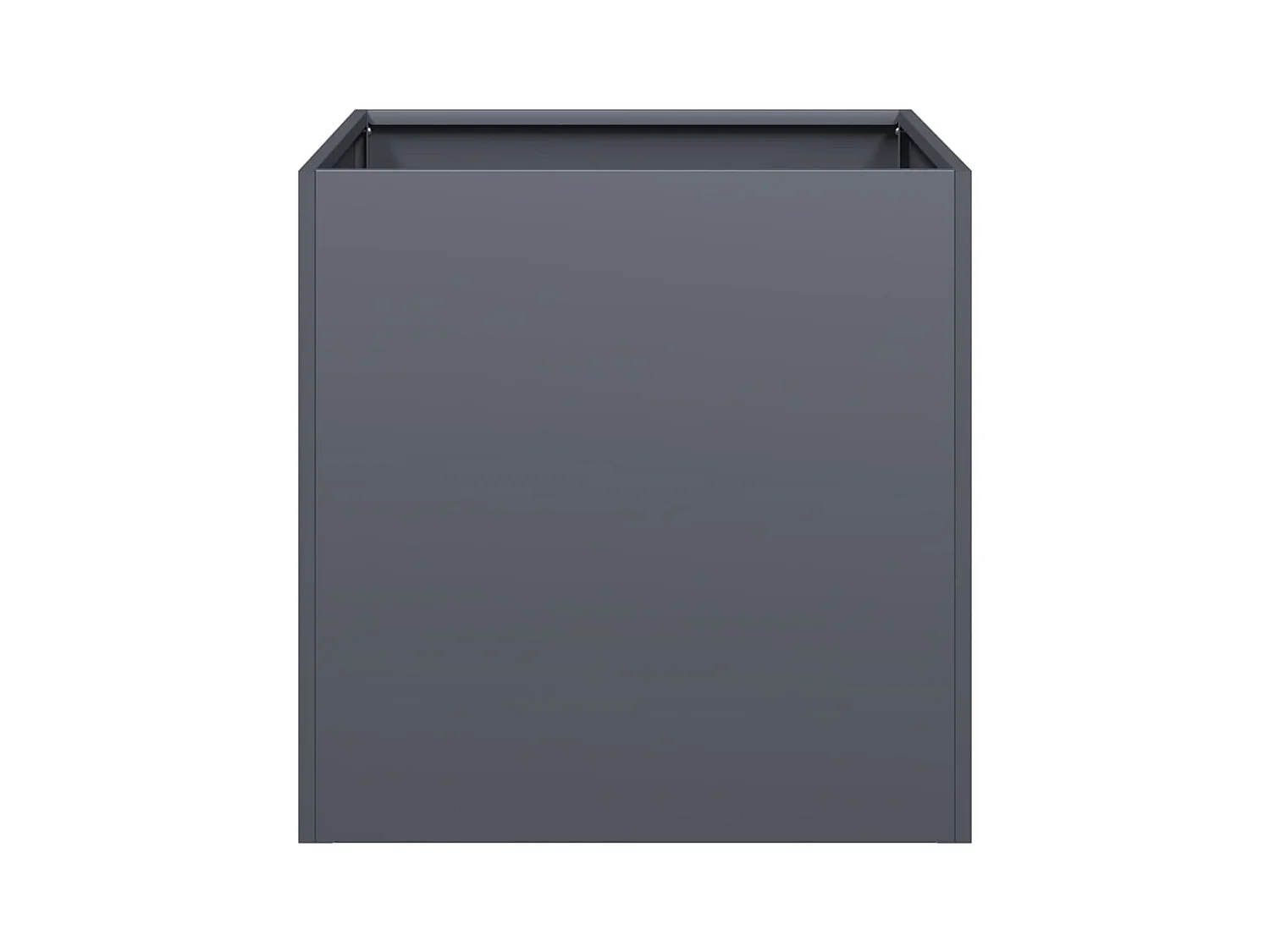 Jardinière anthracite 40x40x40 cm acier laminé à froid