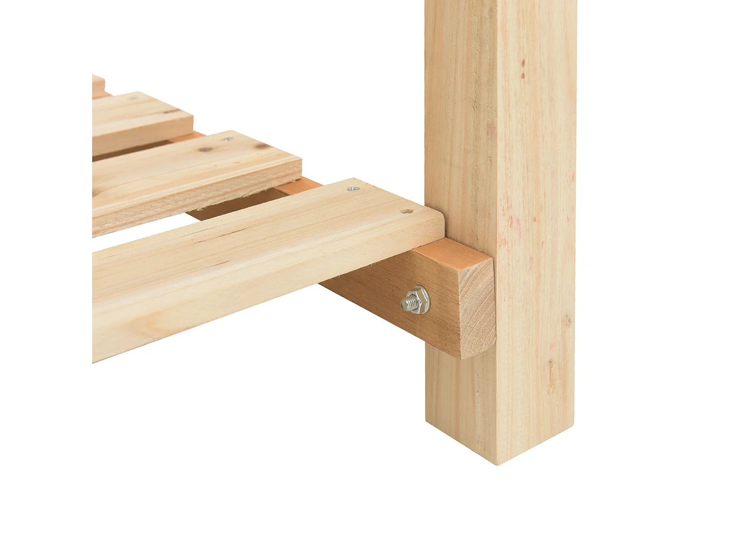 Plantenbak met plank 203x53x76 cm van massief dennenhout