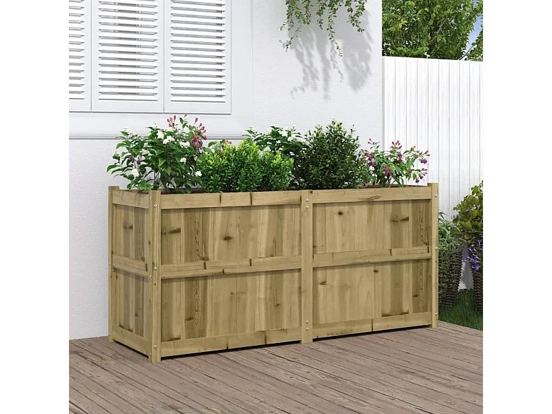 Fioriera 150x50x70 cm in legno di pino impregnato