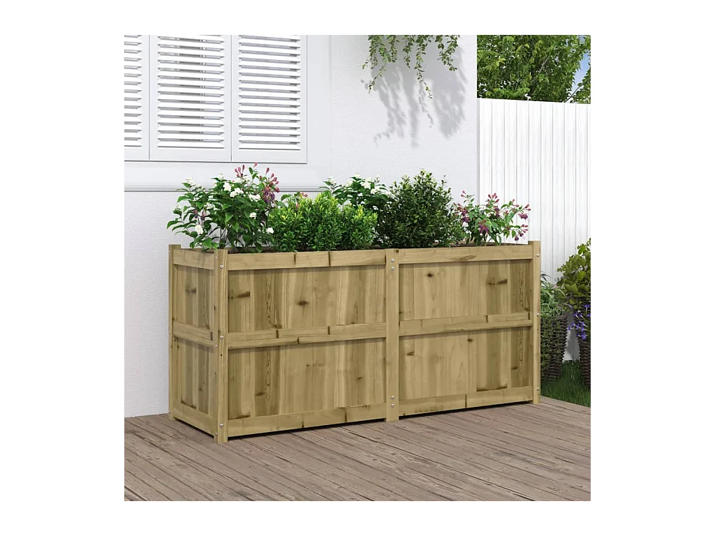 Jardinière 150x50x70 cm bois de pin imprégné