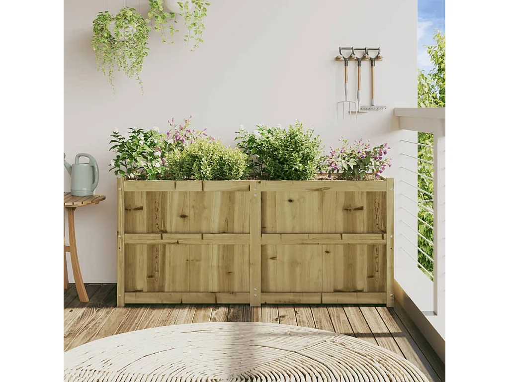 Jardinière 150x50x70 cm bois de pin imprégné