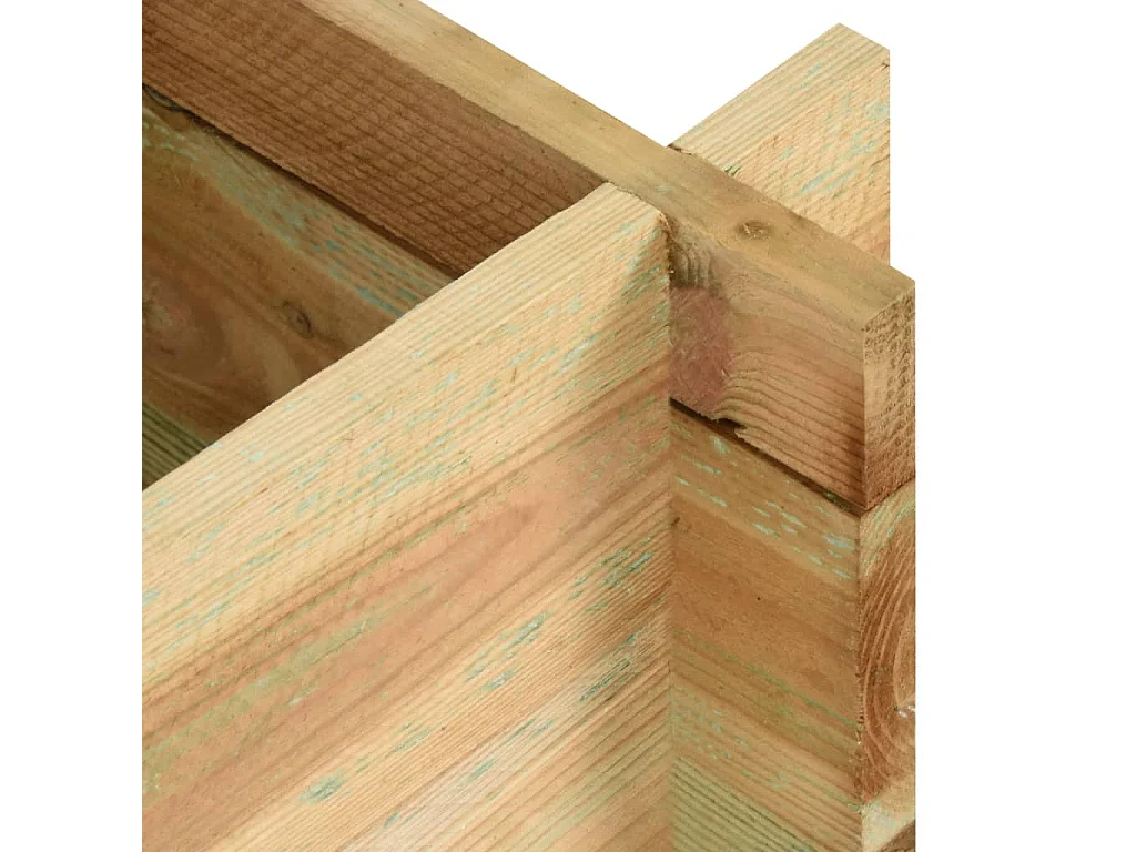 Huerto elevado de madera de pino impregnada de 40 cm