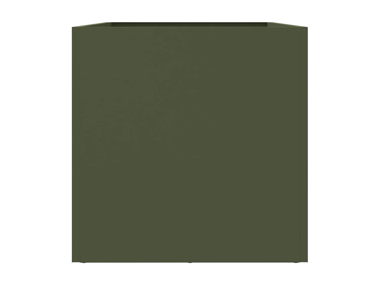 Fioriera verde oliva 62x30x29 cm in acciaio