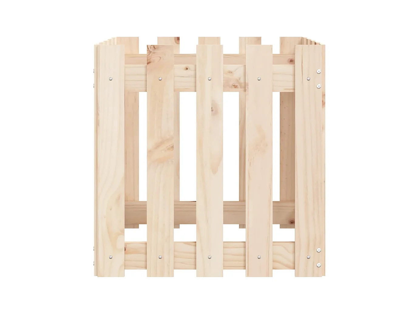 Jardinière avec design de clôture 50x50x50 cm pin massif