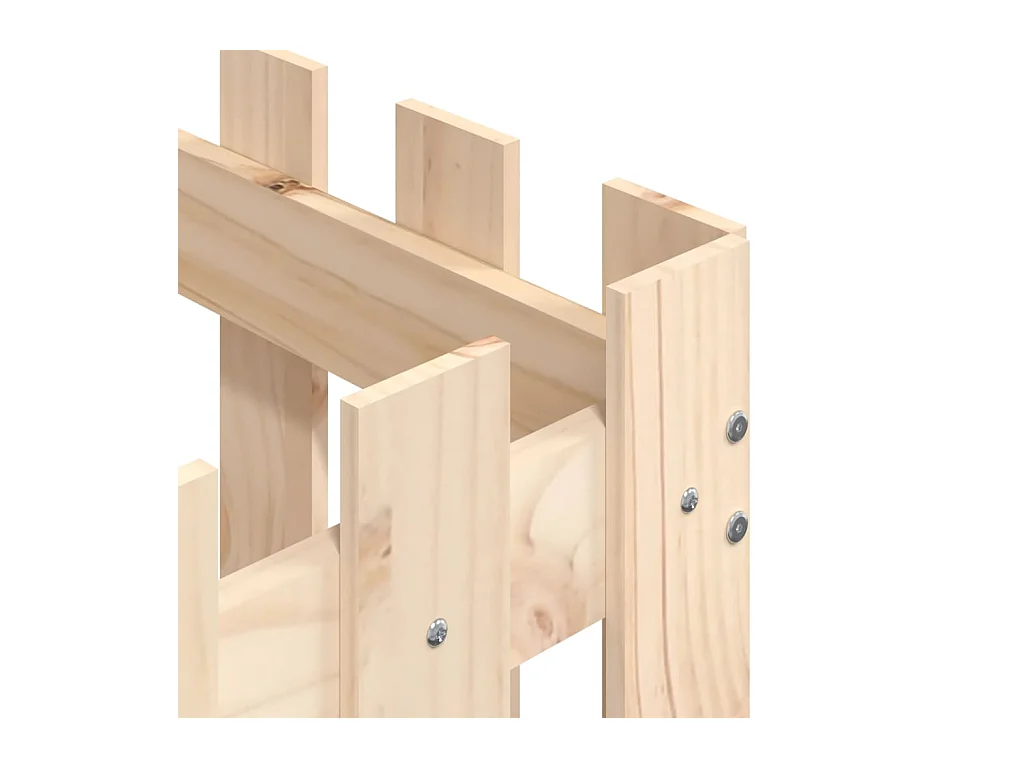 Jardinière avec design de clôture 50x50x50 cm pin massif