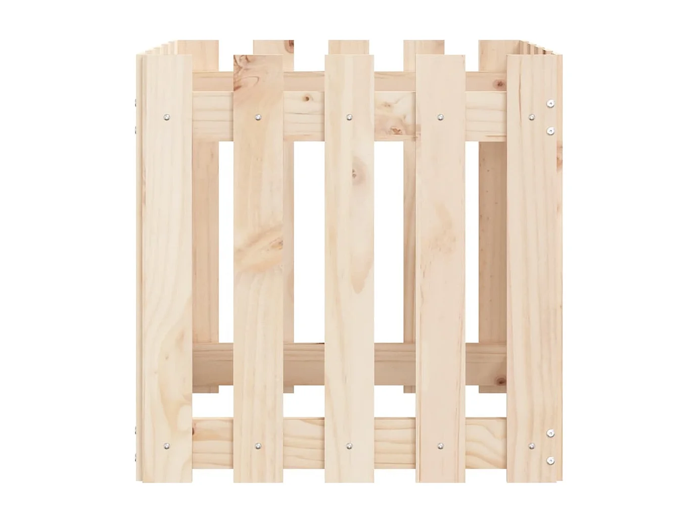 Jardinière avec design de clôture 50x50x50 cm pin massif