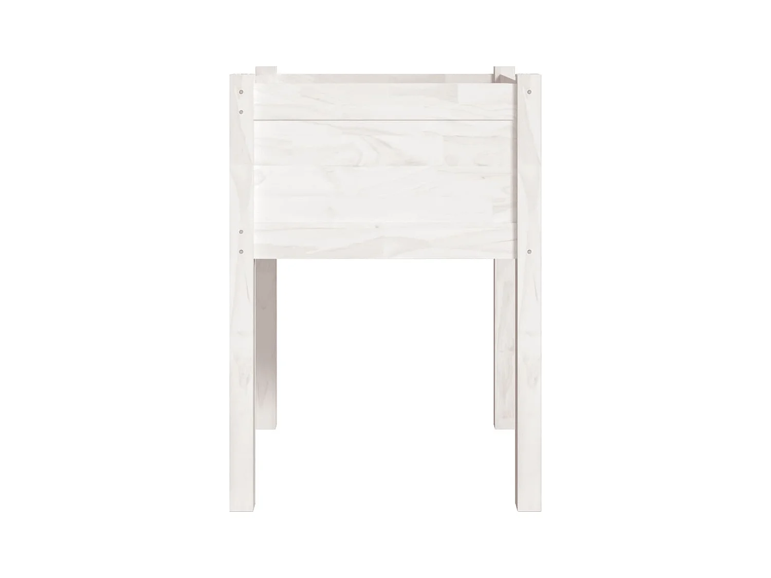 Witte plantenbak 50x50x70 cm massief grenenhout