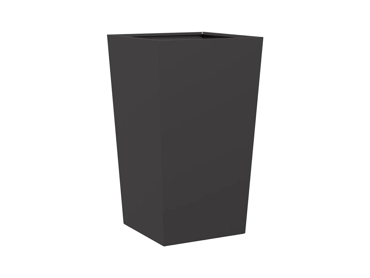 Fioriere 2 pz nere 45x45x75 cm acciaio