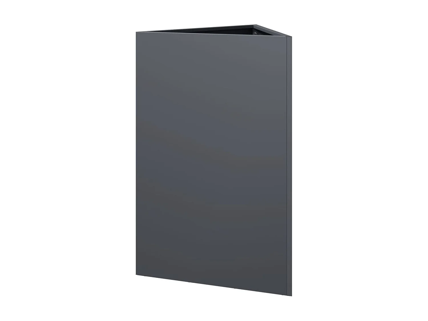 Fioriere 2 pz antracite triangolari 50x43x75 cm acciaio