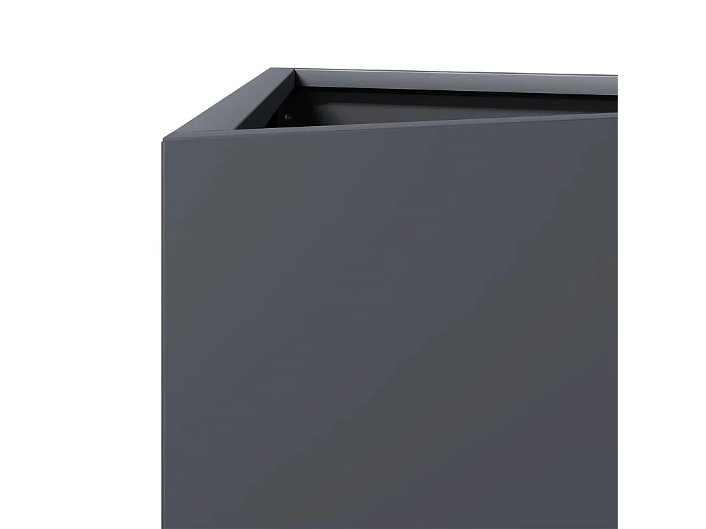 Fioriere 2 pz antracite triangolari 50x43x75 cm acciaio