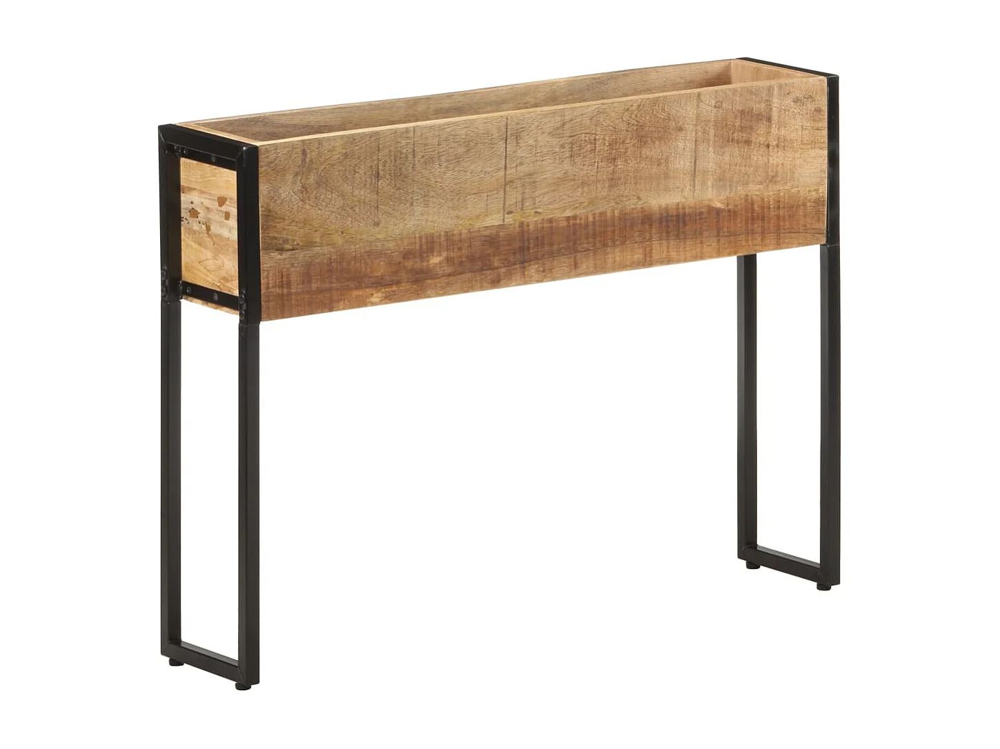 Jardinière 90x20x68 cm Bois de manguier brut