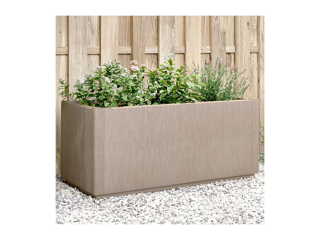 Lichtbruine plantenbak 80x36x35 cm PP