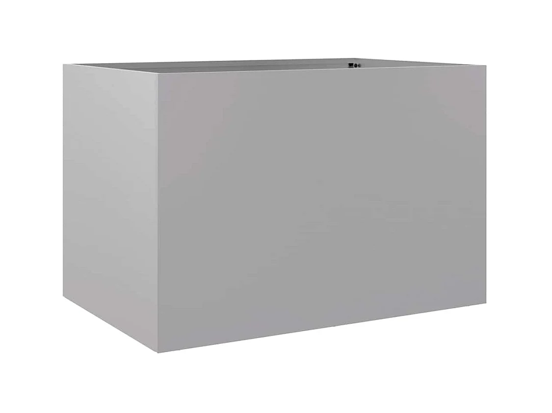 Jardinière argenté 62x47x46 cm acier galvanisé