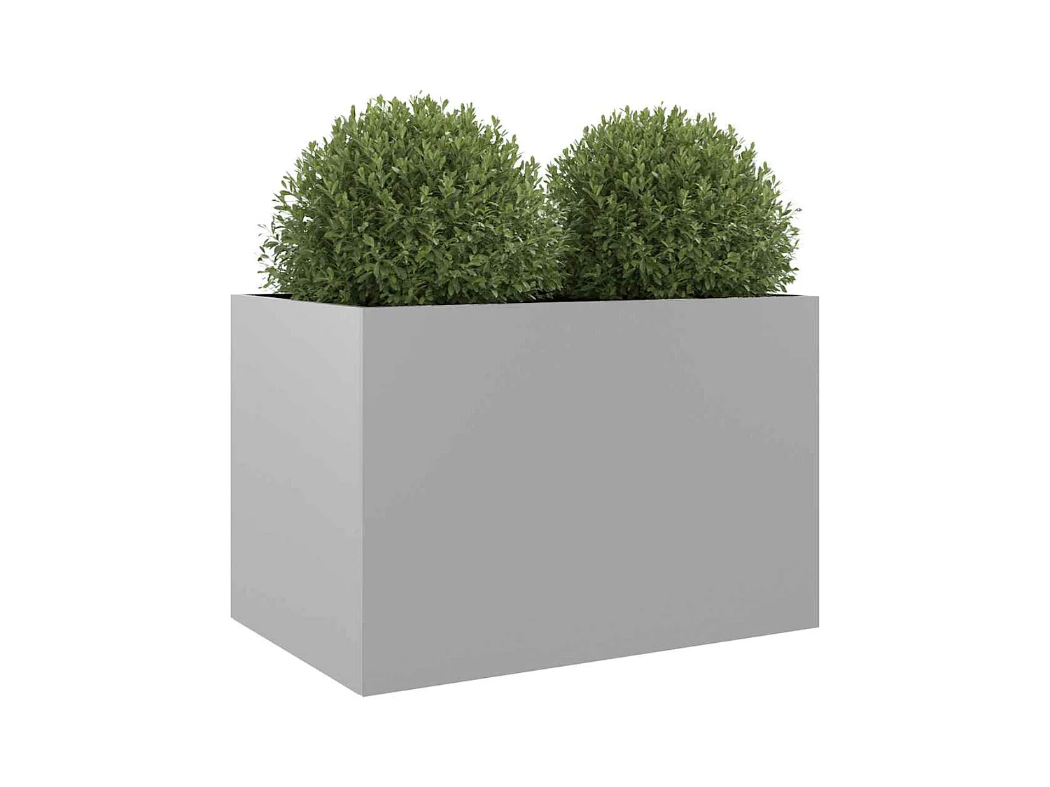 Jardinière argenté 62x47x46 cm acier galvanisé