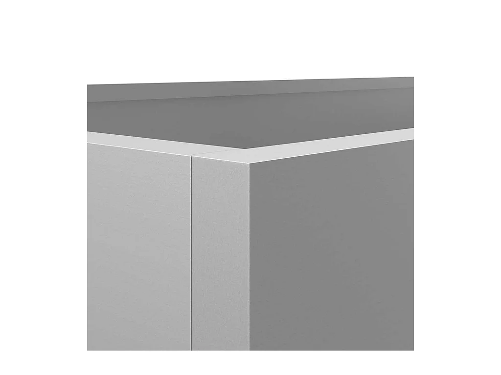 Jardinière argenté 62x47x46 cm acier galvanisé