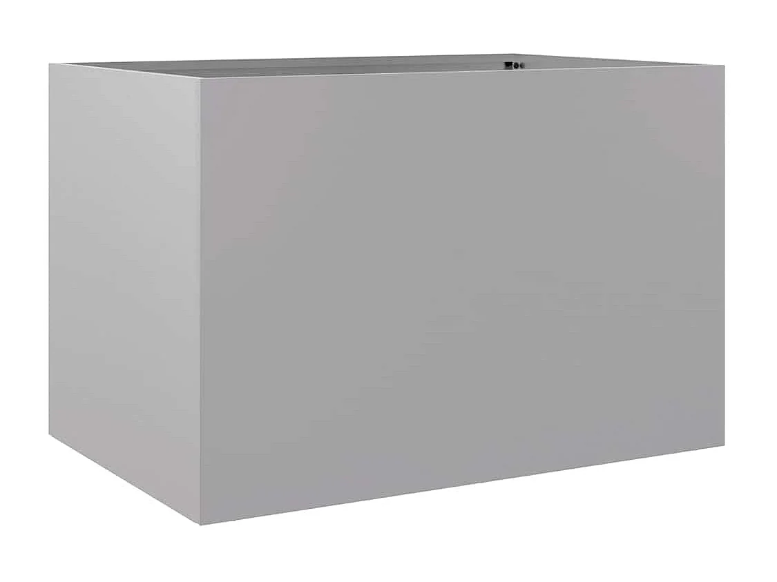 Jardinera plateada 62x47x46 cm acero galvanizado