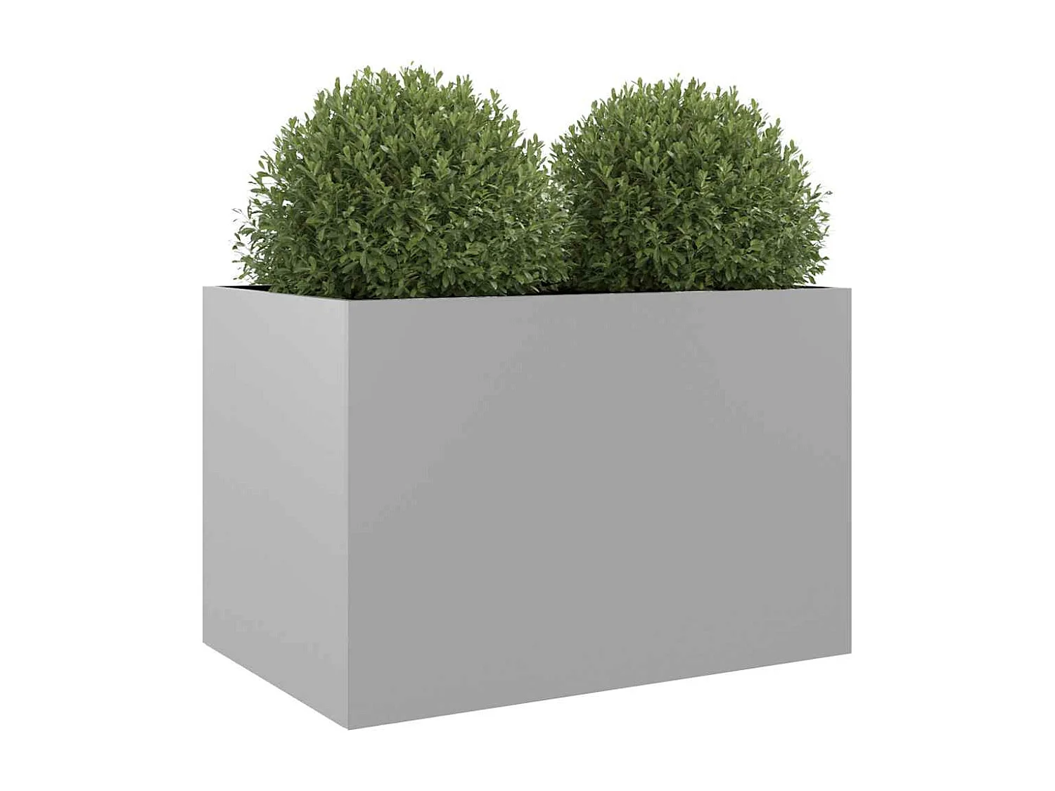 Jardinera plateada 62x47x46 cm acero galvanizado