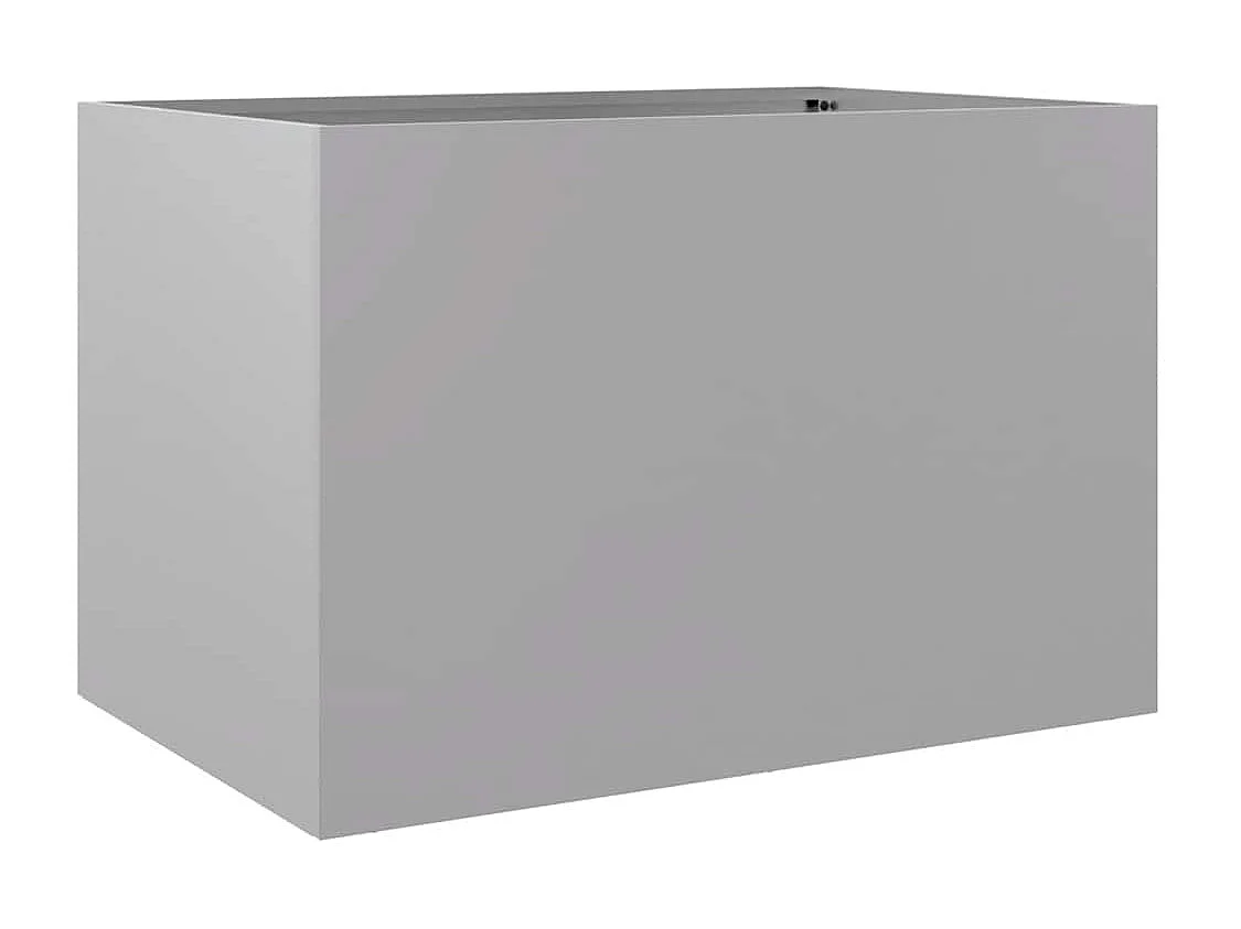 Jardinera plateada 62x47x46 cm acero galvanizado