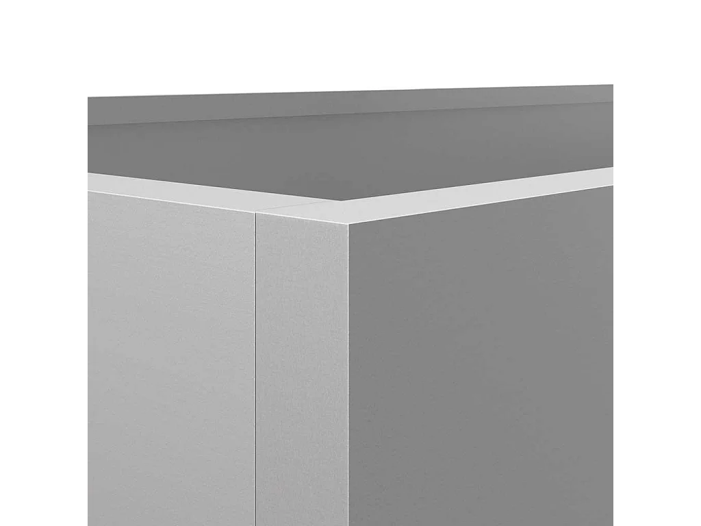 Jardinera plateada 62x47x46 cm acero galvanizado