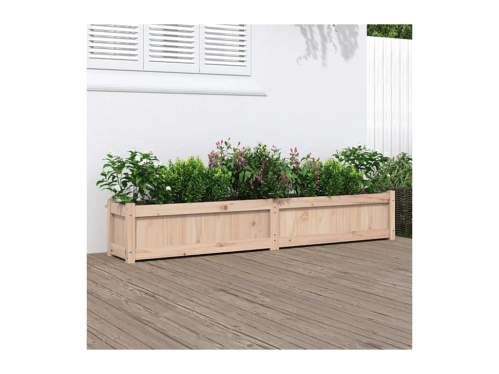 Jardinière 180x31x31 cm bois de pin massif