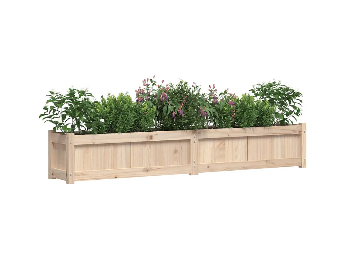 Jardinière 180x31x31 cm bois de pin massif