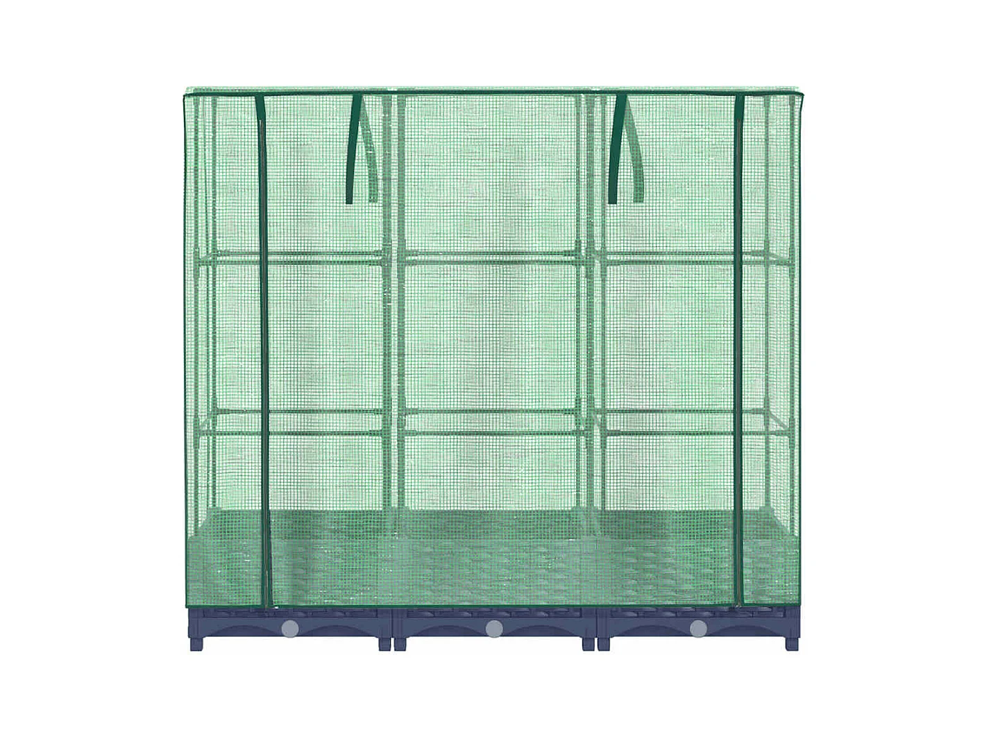 Jardinera elevada con cubierta efecto ratán 120x40x123 cm