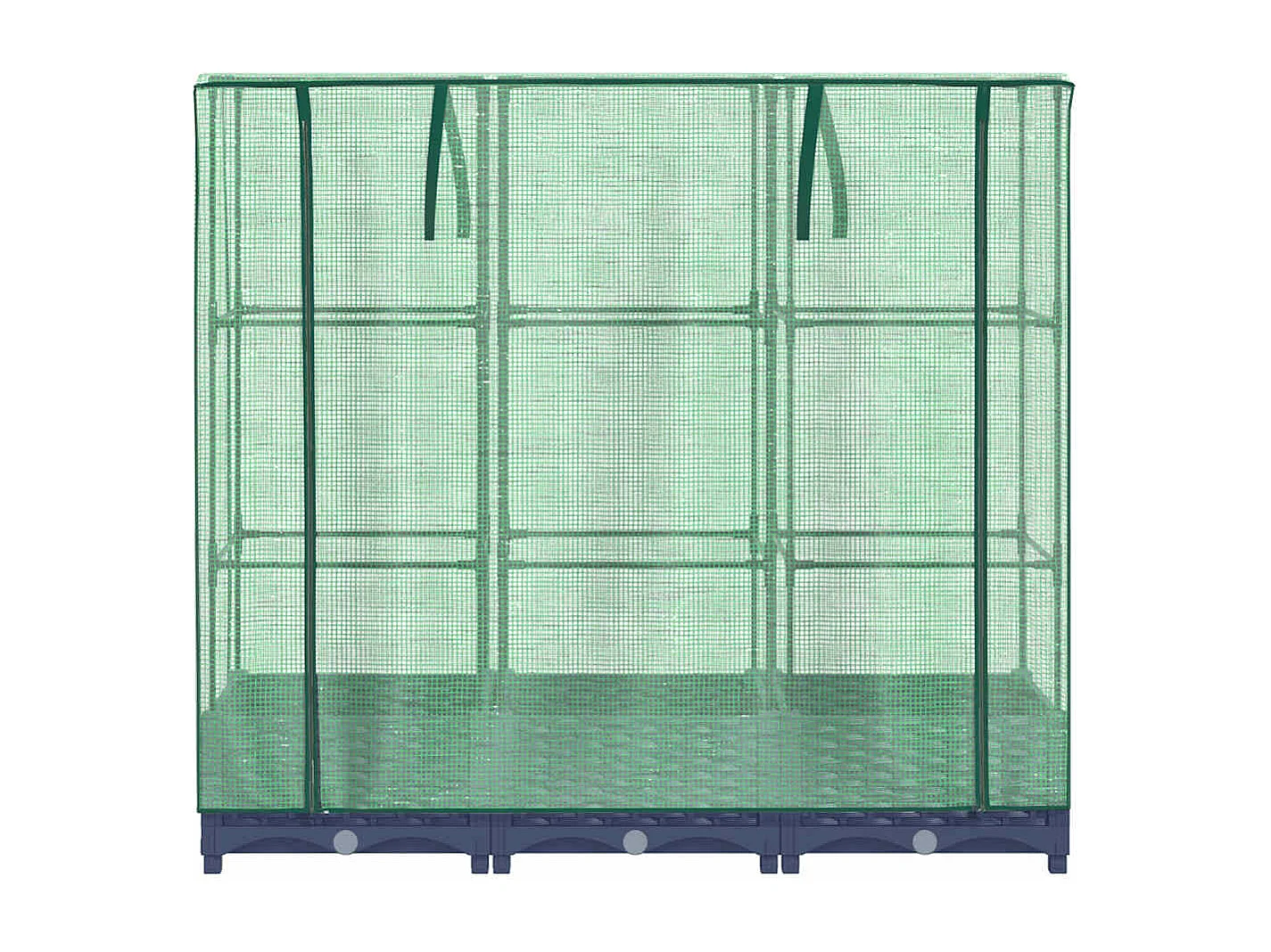 Jardinière surélevée avec housse aspect rotin 120x40x123 cm