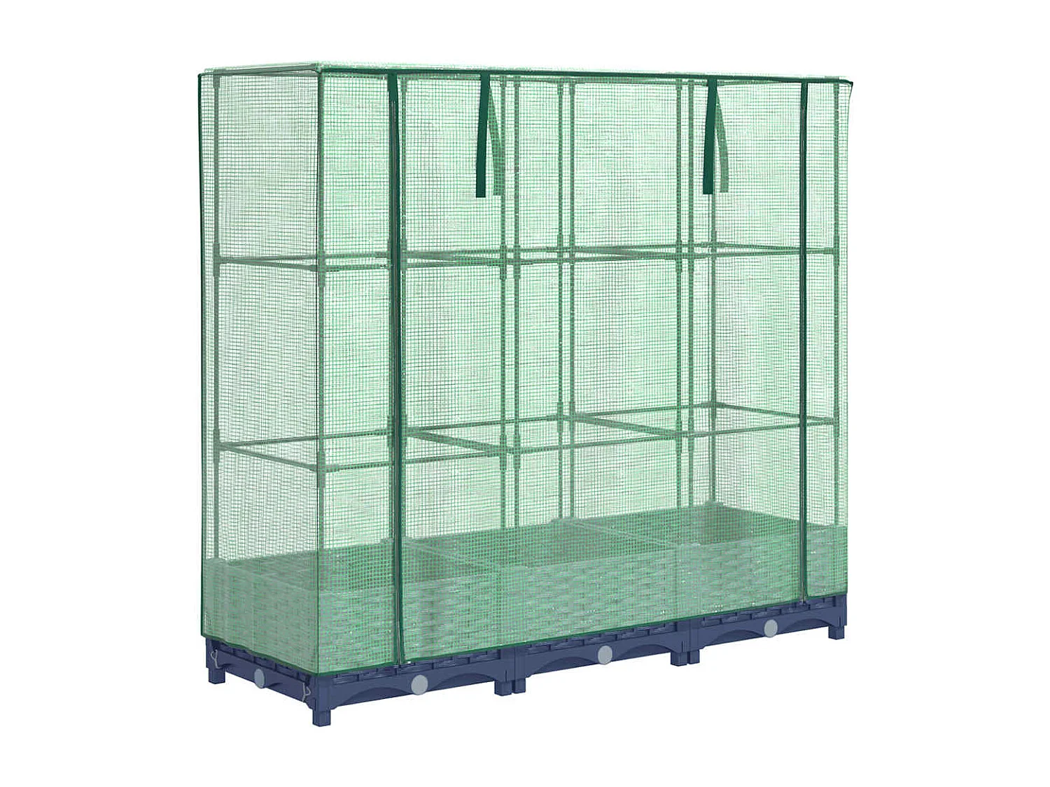 Jardinière surélevée avec housse aspect rotin 120x40x123 cm