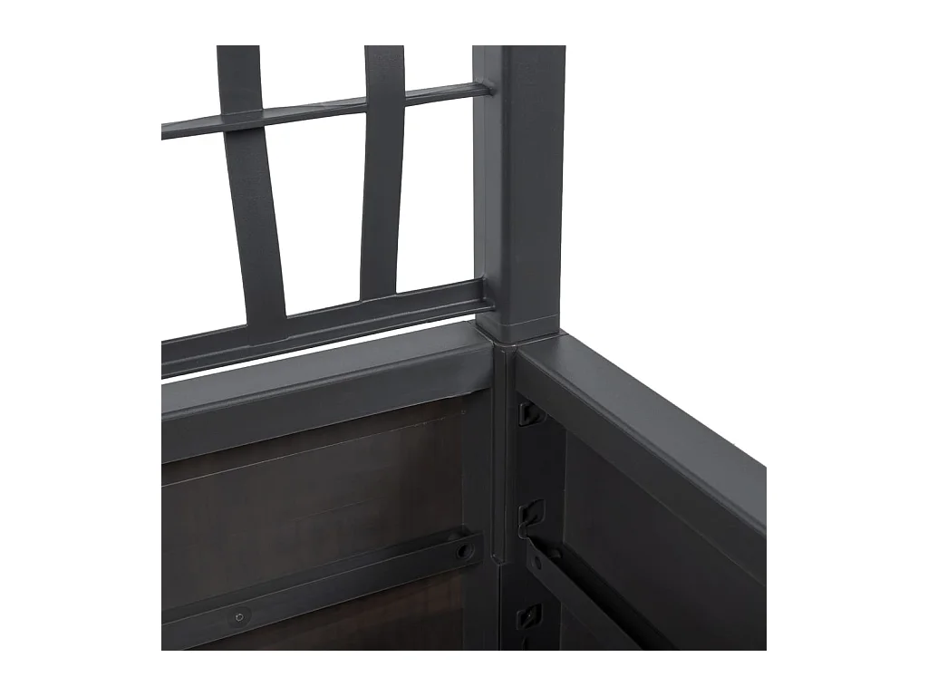 Fioriera con traliccio grigio scuro 80x36x140 cm PP