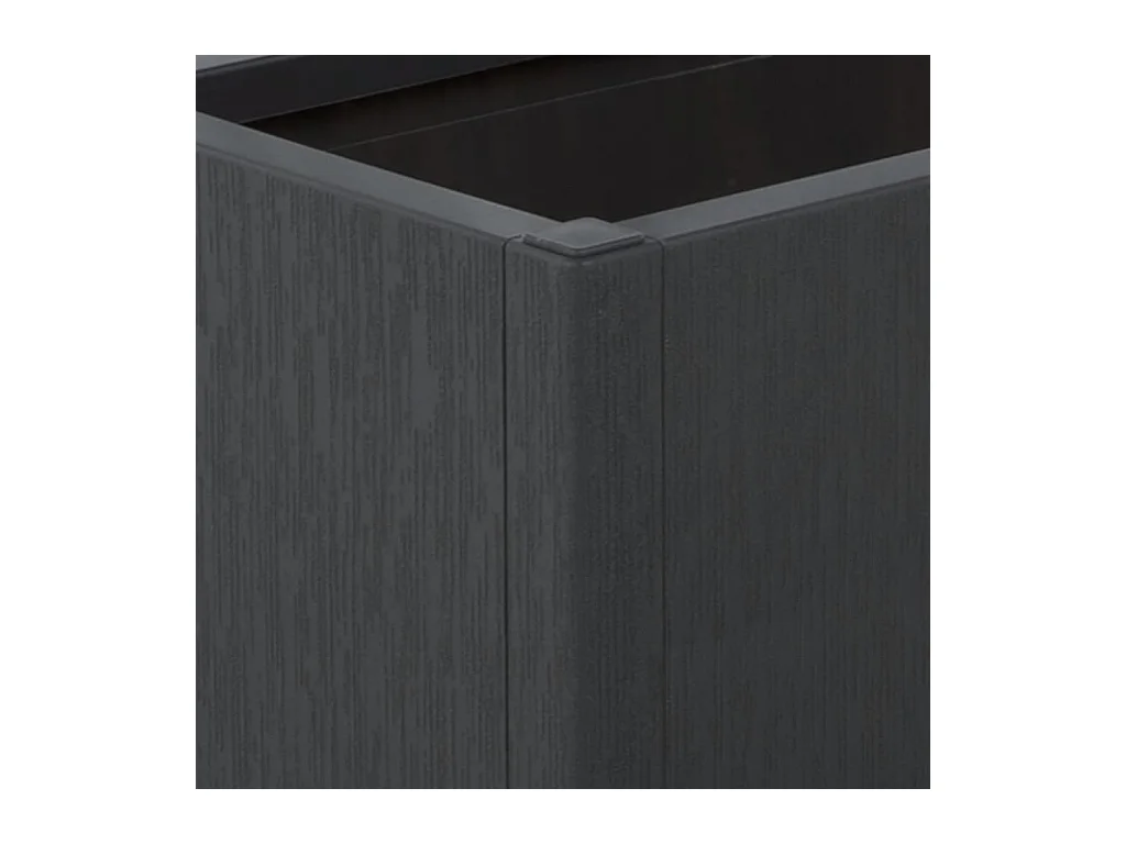 Fioriera con traliccio grigio scuro 80x36x140 cm PP