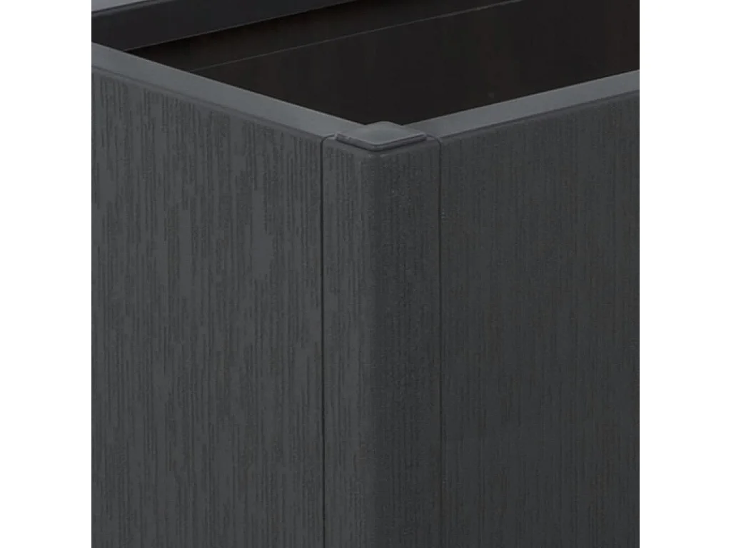 Fioriera con traliccio grigio scuro 80x36x140 cm PP