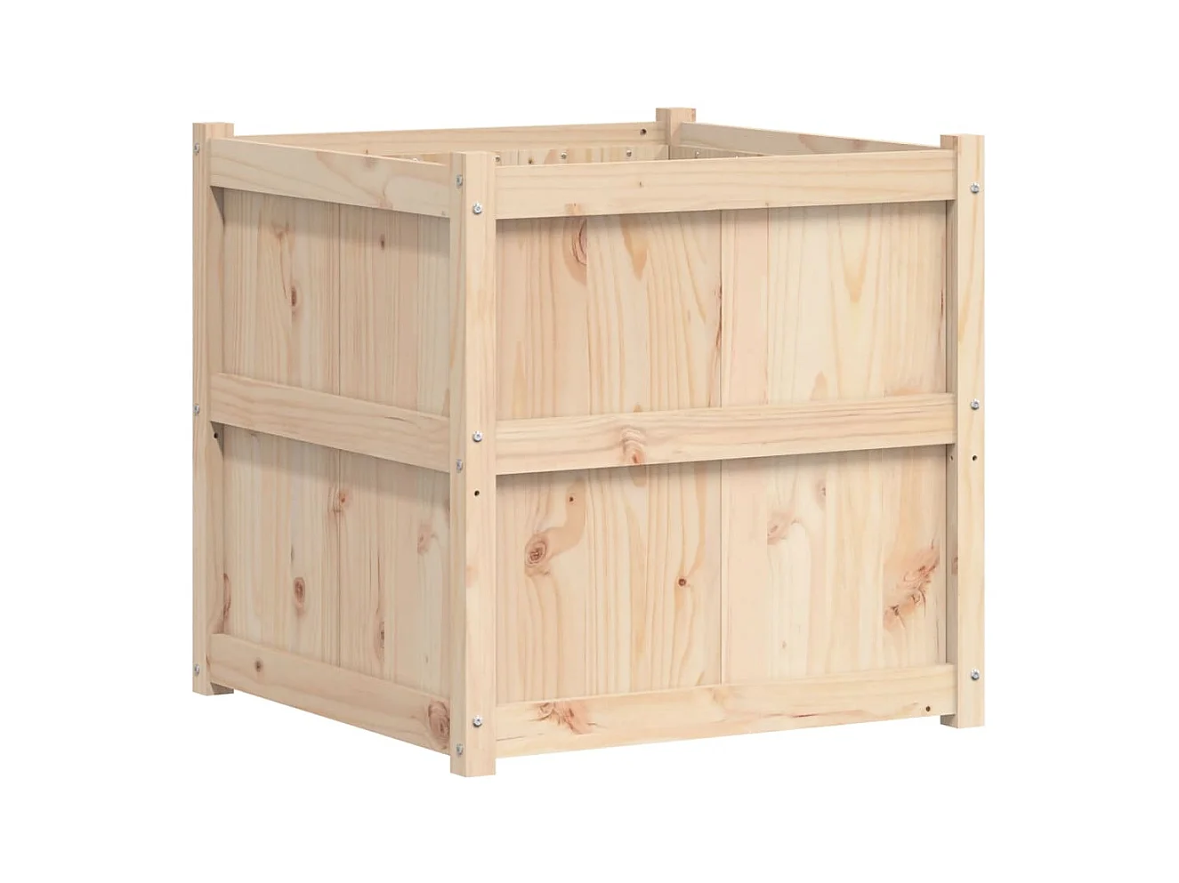 Buitenbloembak 70x70x70 cm massief grenenhout