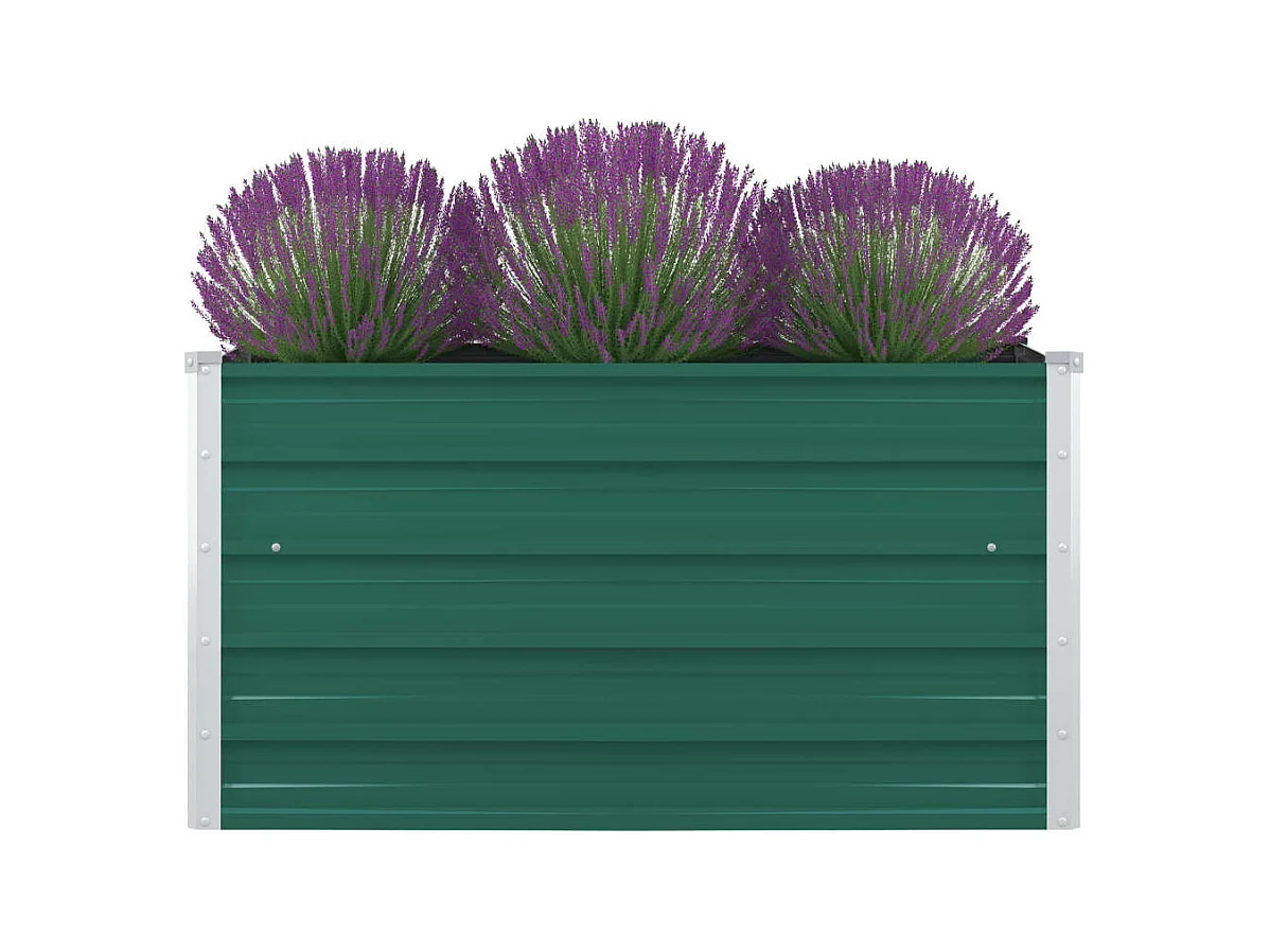 Jardinière 100 x 100 x 45 cm Acier galvanisé Vert