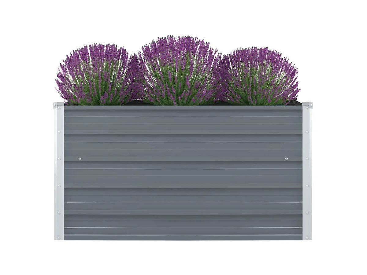 Jardinière 100 x 100 x 45 cm Acier galvanisé Gris