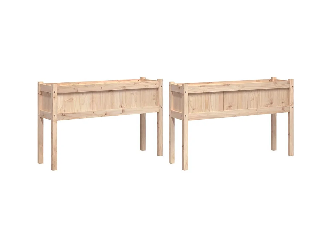 fioriere con gambe in legno massello di pino