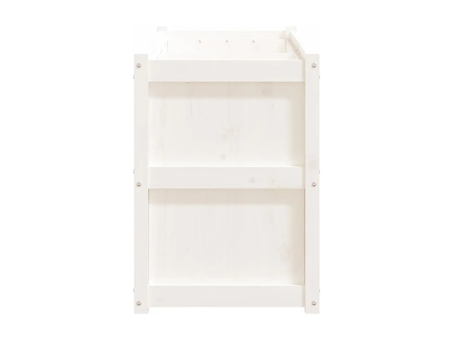 Jardinière blanc 150x50x70 cm bois de pin massif