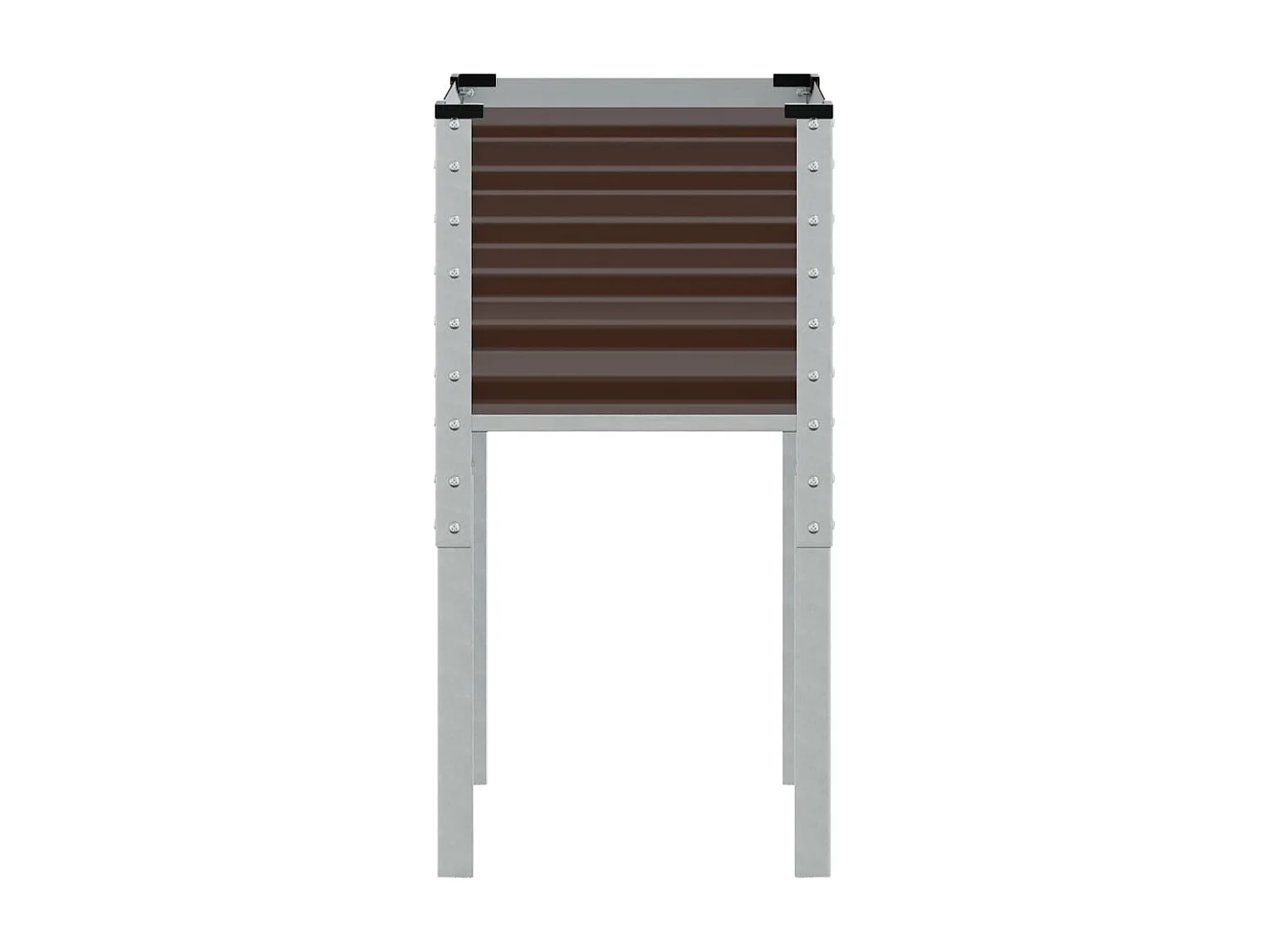 Fioriera marrone 45x45x88 cm in acciaio