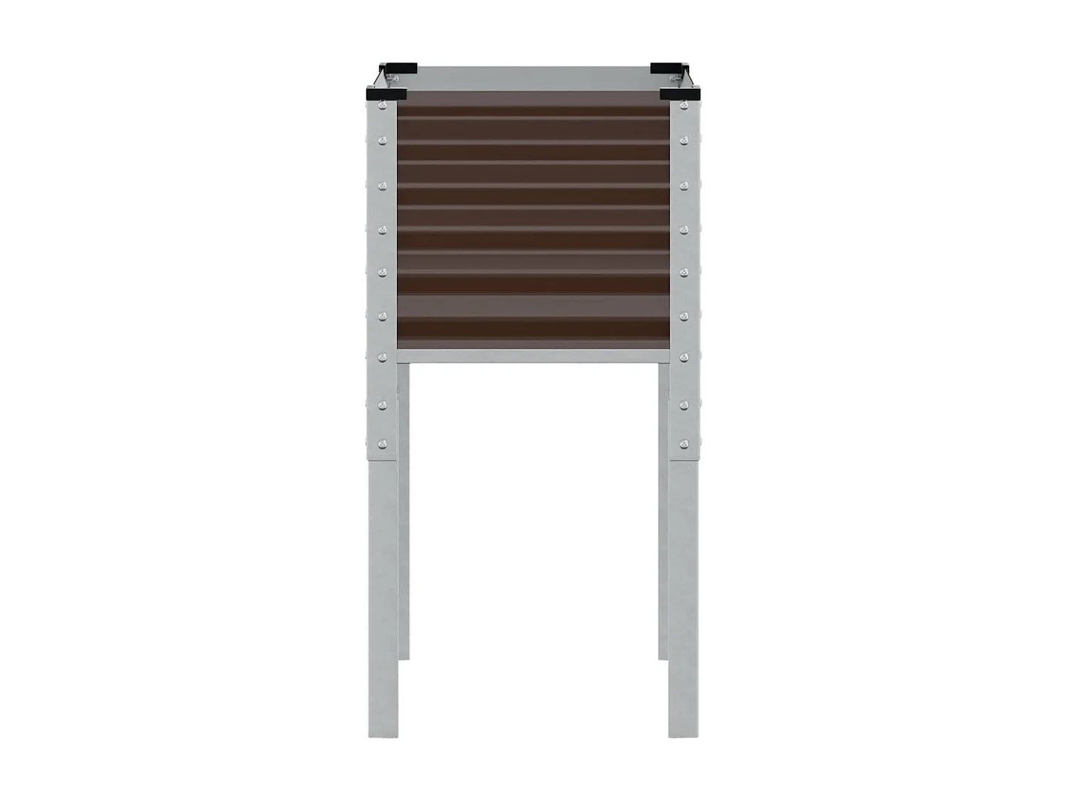 Fioriera marrone 45x45x88 cm in acciaio