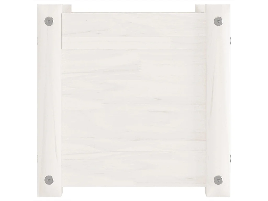 Jardinière d'extérieur Blanc 31x31x31 cm Bois de pin massif