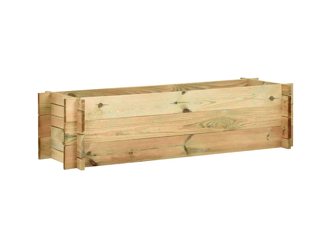 Jardinière surélevée de légumes Bois de pin imprégné 120 cm