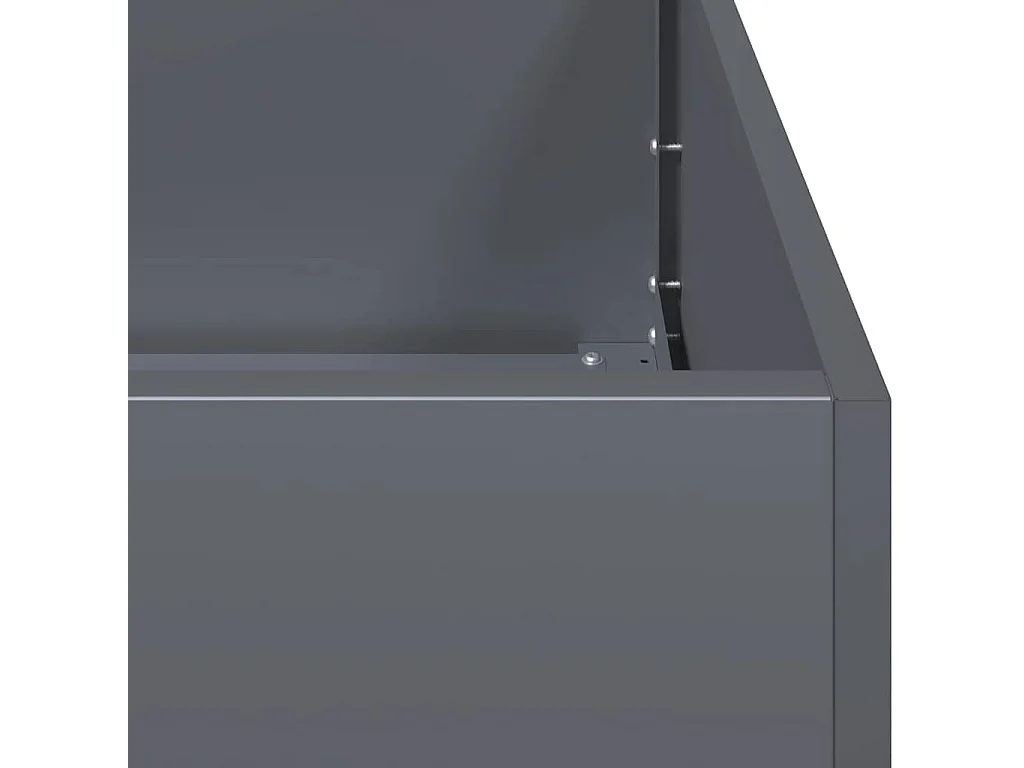 Jardinière anthracite 200x80x40 cm acier