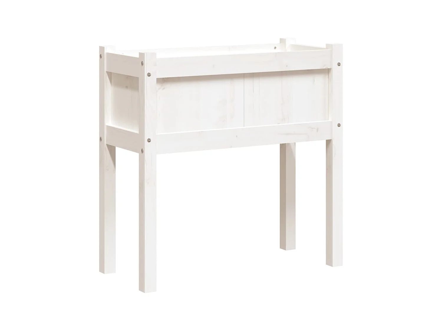 Jardinières avec pieds blanc 70x31x70 cm bois de pin massif