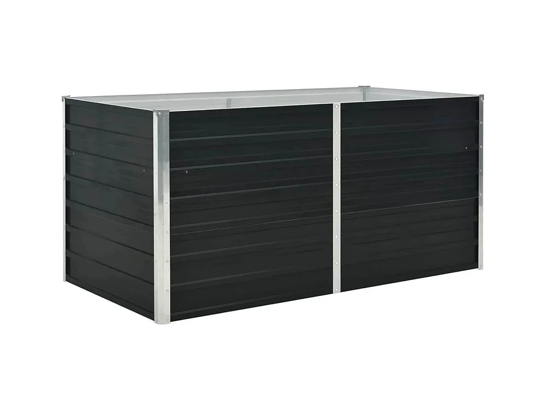 Jardinière surélevée Anthracite 160x80x77 cm Acier galvanisé