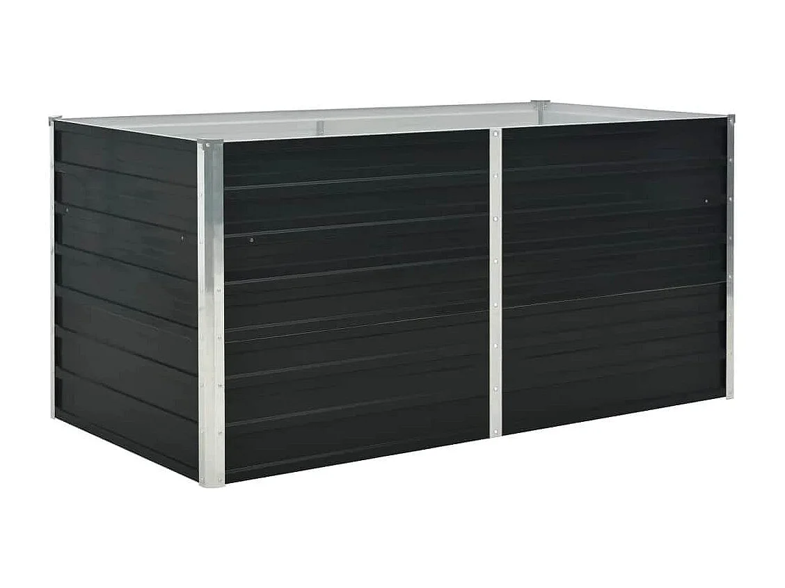 Jardinière surélevée Anthracite 160x80x77 cm Acier galvanisé