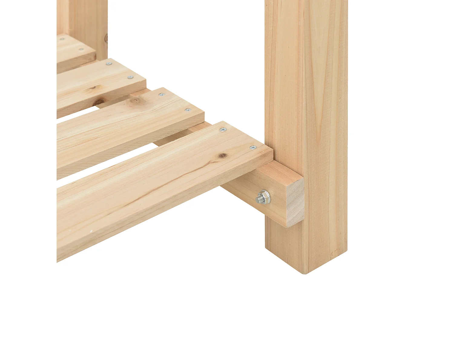 Plantenbak met plank 45x45x76 cm van massief dennenhout