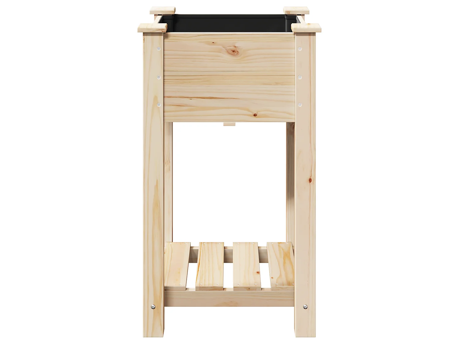 Plantenbak met plank 45x45x76 cm van massief dennenhout