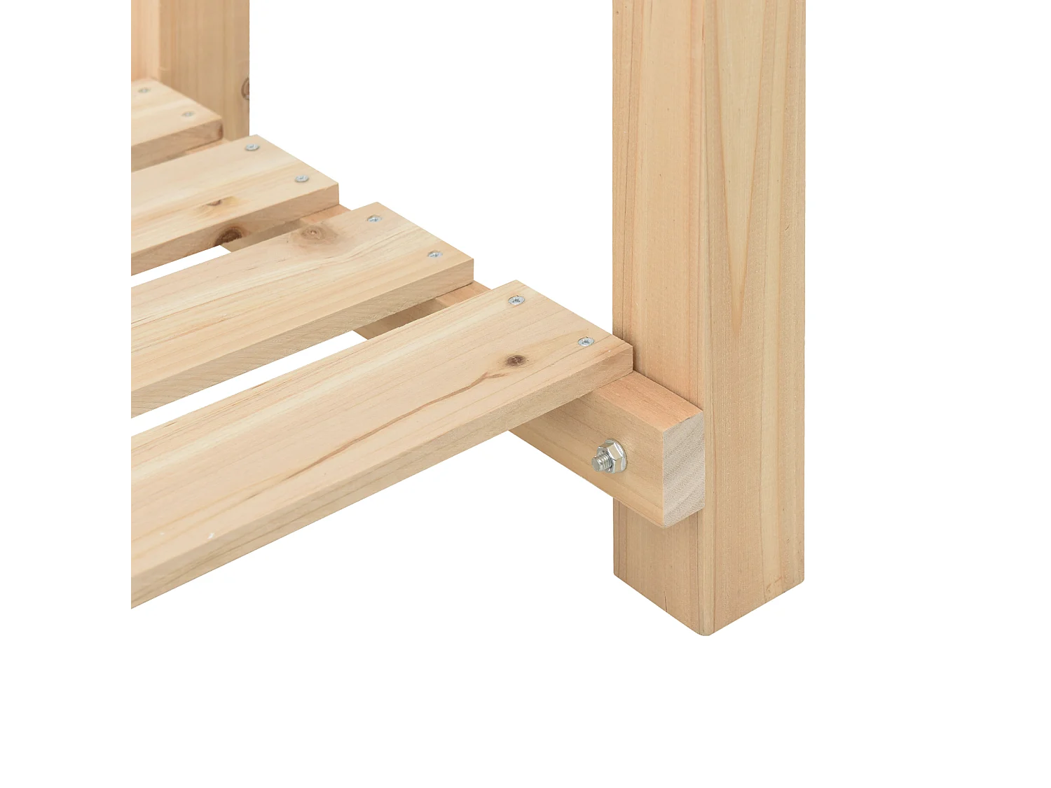 Plantenbak met plank 45x45x76 cm van massief dennenhout