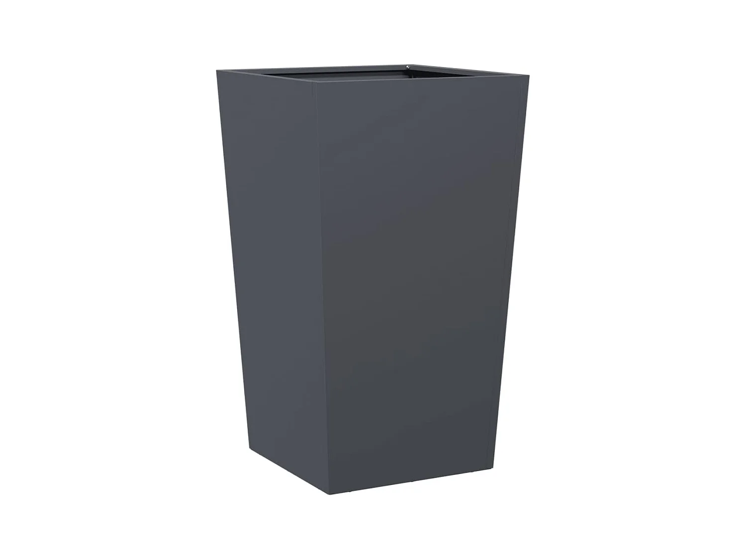 Antraciet plantenbak 45x45x75 cm staal